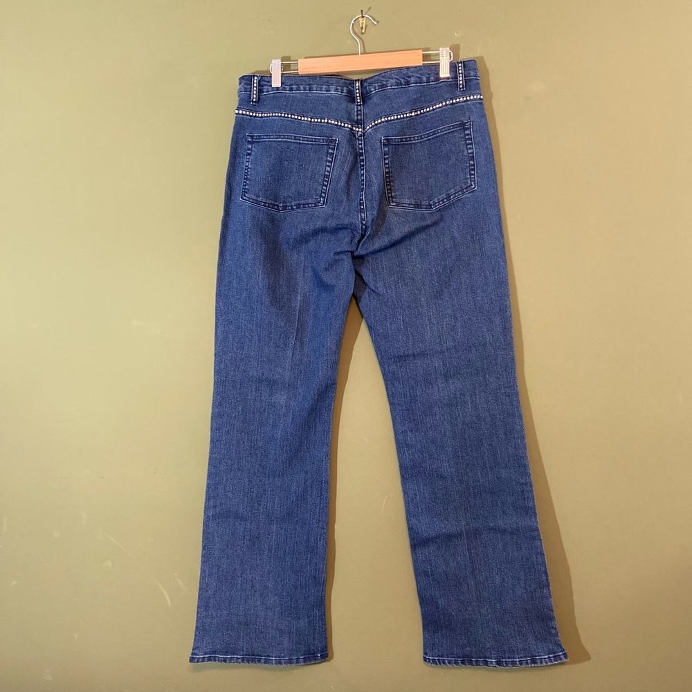 Christine Alexander Vintage Crystal Embellished straight leg, hi-rise jeans 16. - Picture 2 of 10